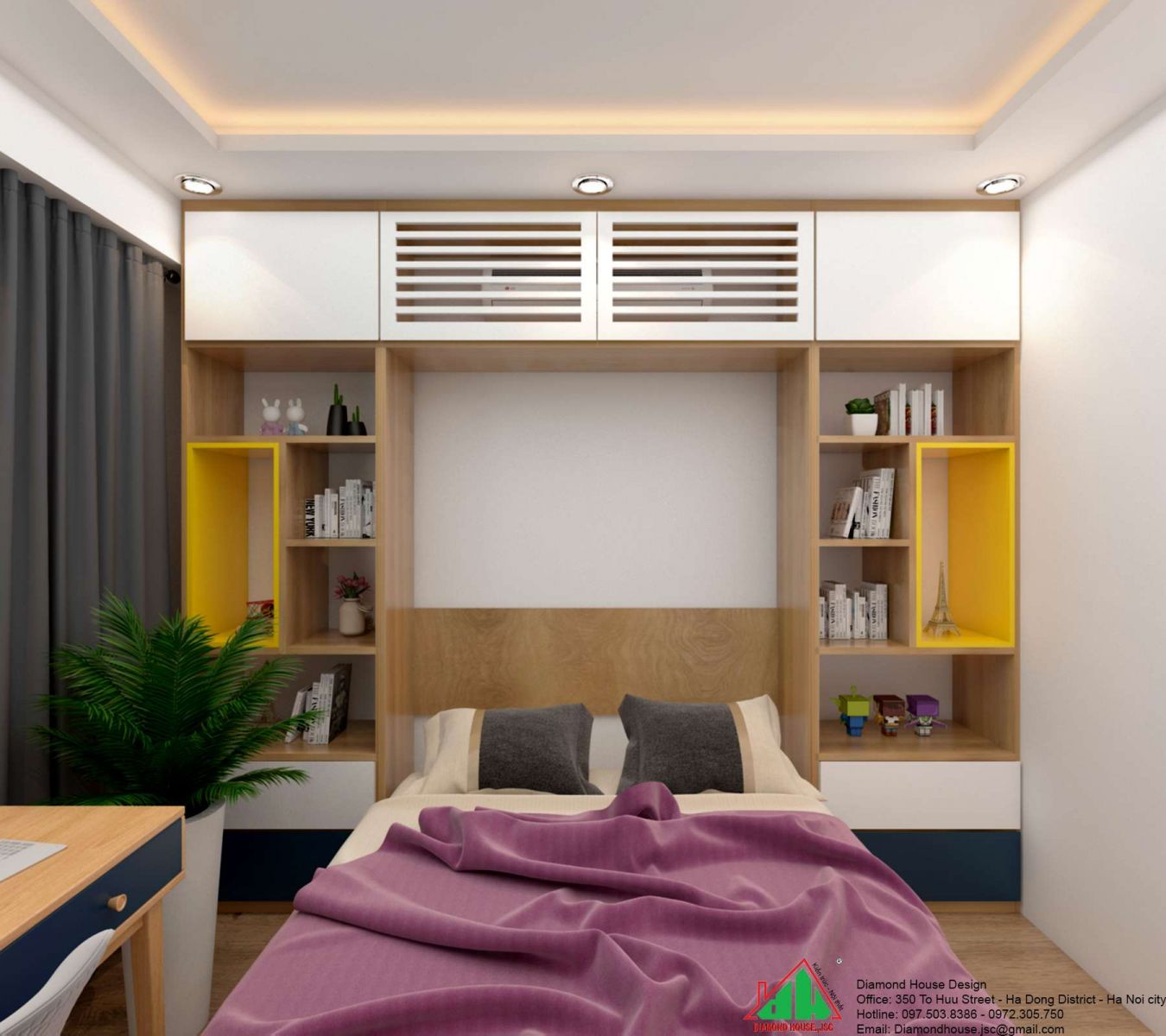 thiết kế chung cư đẹp căn hộ 70m2