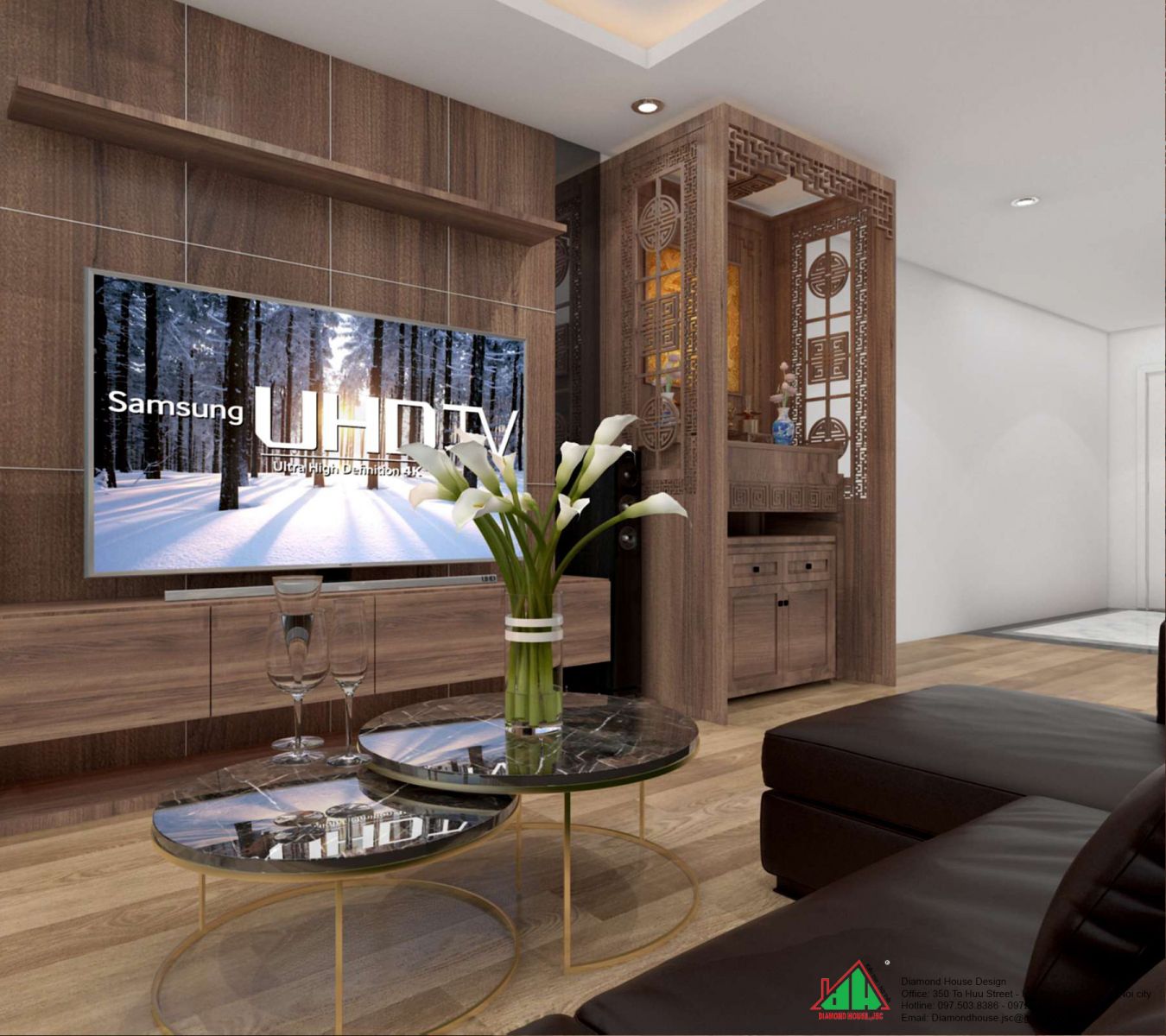 Thiết kế chung cư đẹp căn hộ 110m2