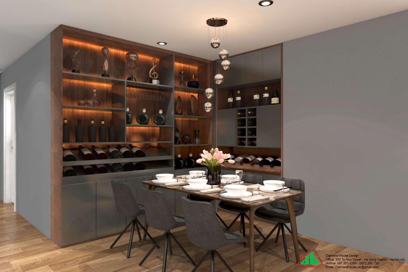 thiết kế chung cư đẹp căn hộ 110m2