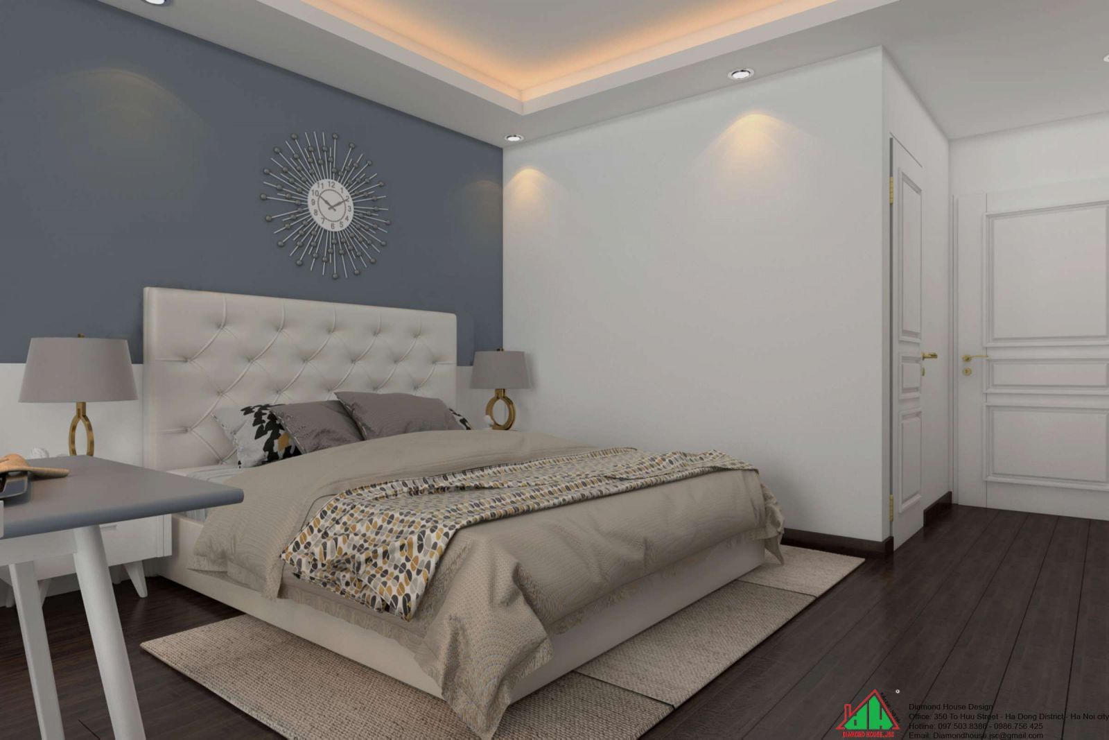 thiết kế nội thất chung cư studio 34m2