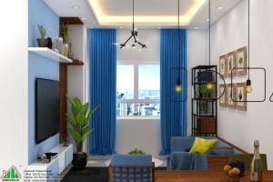 Thiết kế chung cư đẹp căn hộ 70m2 Dự Án Rivera Park